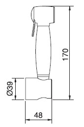 Схема Bugnatese RIC 19380CR гигиенический душ, хром